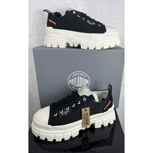 Palladium Women's Revolt Lo TX Shoe Platform Black Marshmallow Size 10 NEW